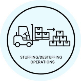 Import destuffing and export stuffing at ISA's owned CFS near Nhava Sheva