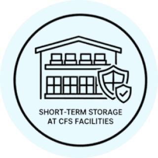 Short-term storage at CFS facilities