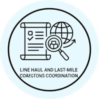 Line haul and last-mile delivery coordination across pan-India network