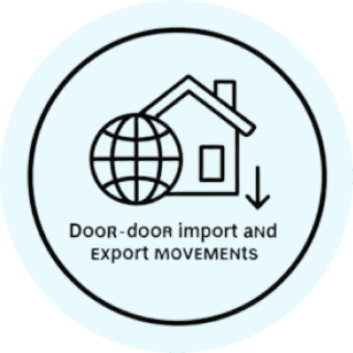 Door-to-door import and export movements