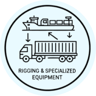 Crane, rigging, and SPMT services for heavy lift project cargo